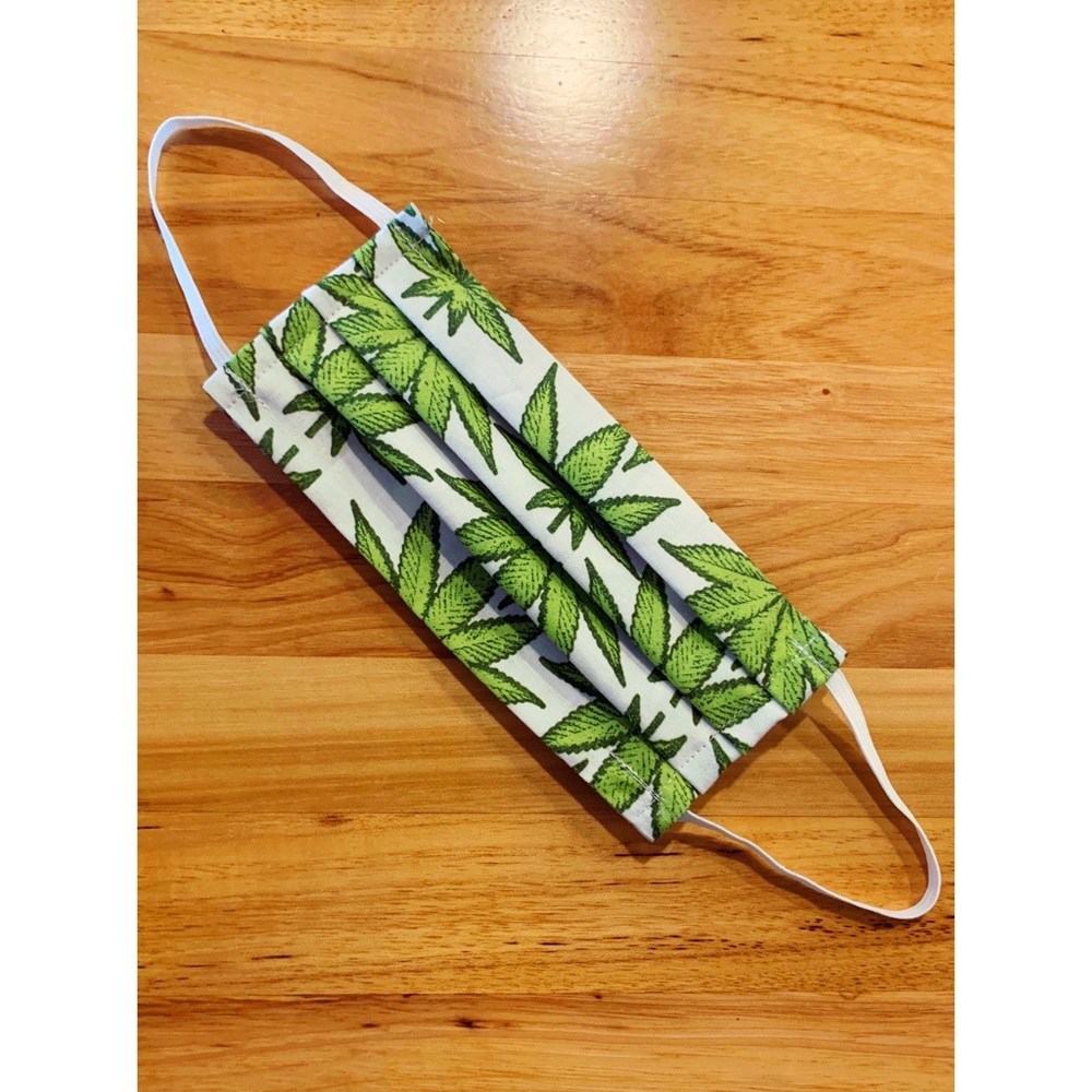 Leaf fabric cloth face mask- single mask
